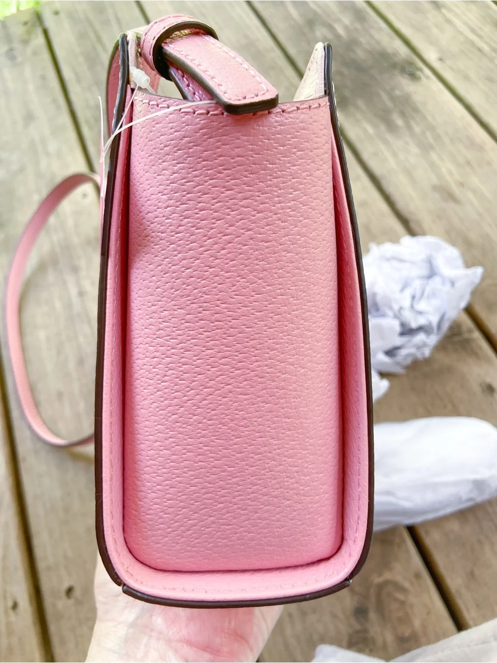 Kate Spade Grand Street Hayden Leather Crossbody Bag Pink Color Block BalletCore